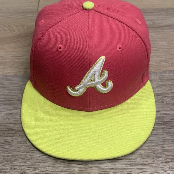 New Era Atlanta Braves Topperz Hat World Series 1995 59Fifty 7 1/4 Exclusive EUC - Picture 2 of 8